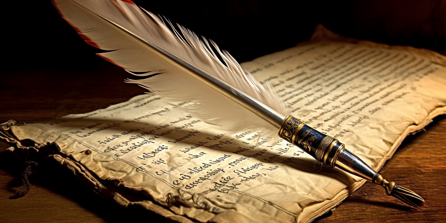 A_feathered_quill_writing_on_an_ancient_parchment_repre_f7a1a351-0920-44da-ba3c-73dcb8449d76